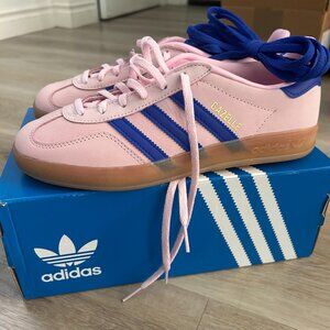 Wmns Gazelle Indoor 'Clear Pink Lucid Blue Size 7.5